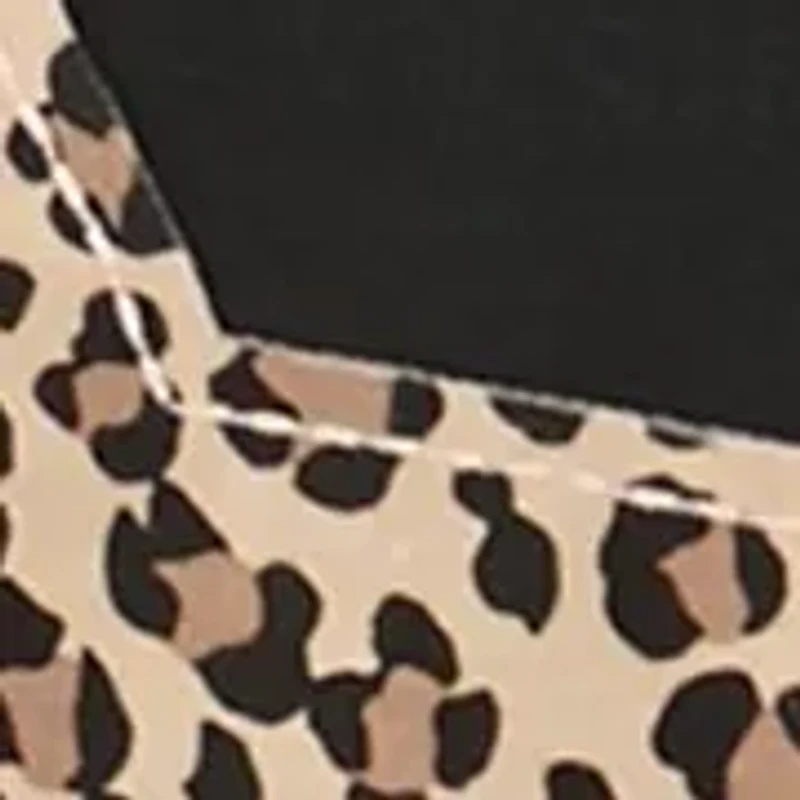 Girls 7-16 Fleece Zip Hoodie with Star Leopard Appliqué