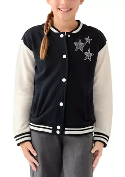 Girls 7-16 CVC Fleece Bomber Jacket