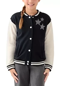 Girls 7-16 CVC Fleece Bomber Jacket