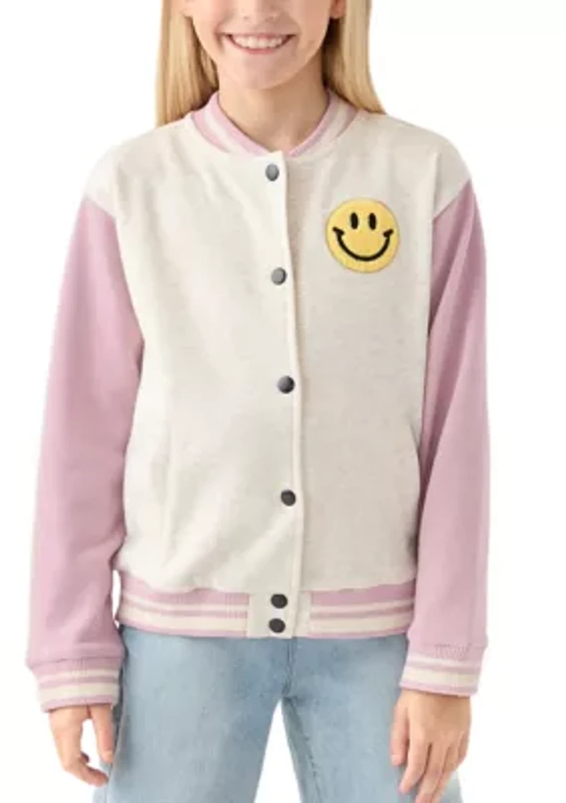 Girls 7-16 CVC Fleece Bomber Jacket