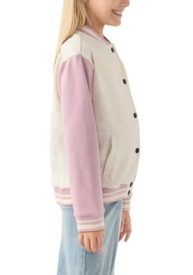Girls 7-16 CVC Fleece Bomber Jacket