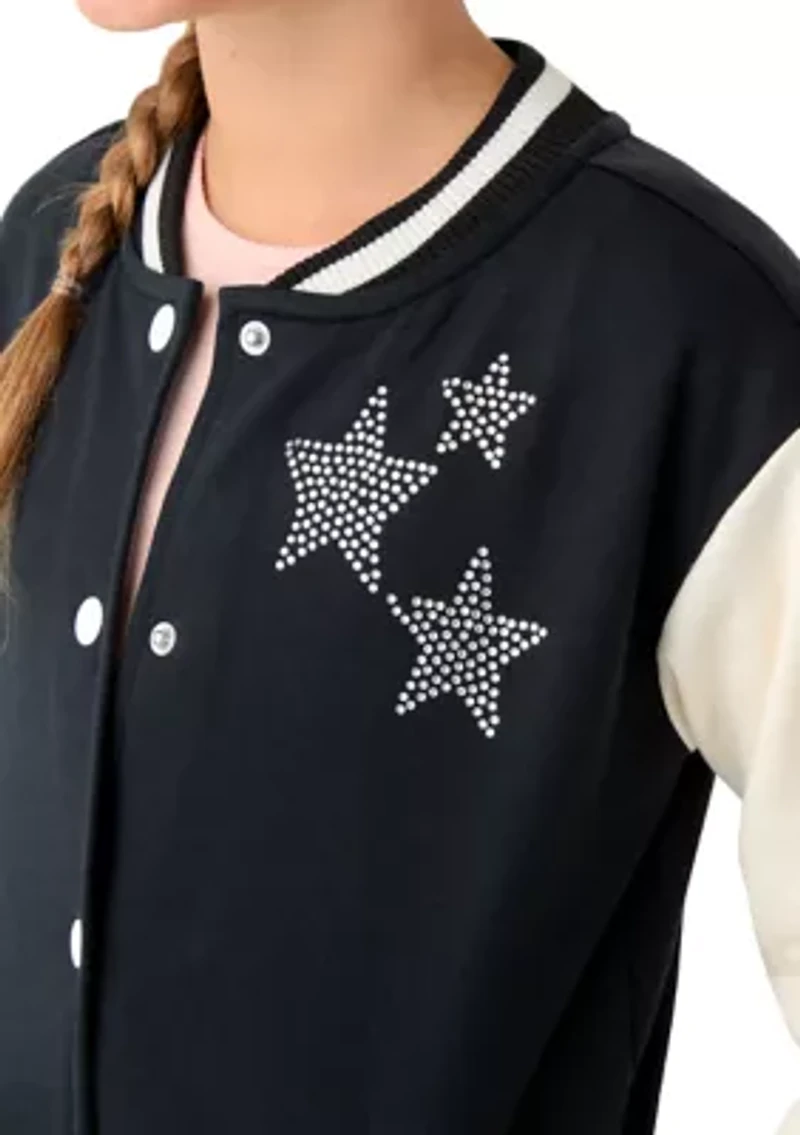 Girls 7-16 CVC Fleece Bomber Jacket