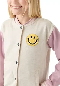 Girls 7-16 CVC Fleece Bomber Jacket