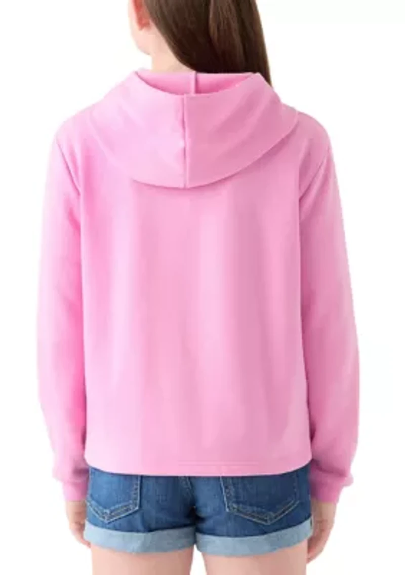 Girls 7-16 Fleece Appliqué Zip Up Hoodie