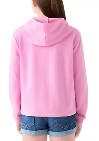 Girls 7-16 Fleece Appliqué Zip Up Hoodie