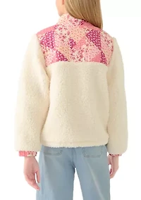 Girls 7-16 Bohemian Printed Sherpa Jacket