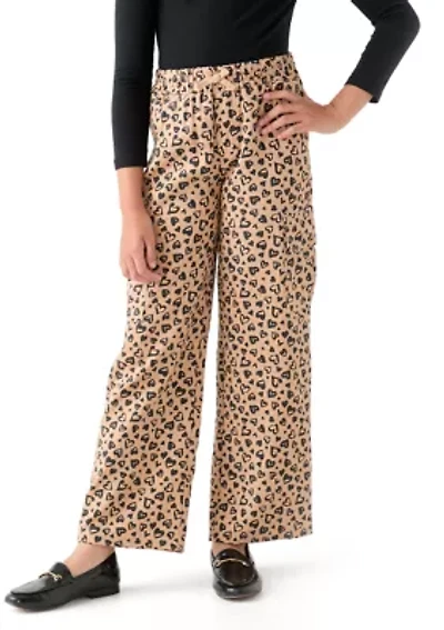 Girls 7-16 Printed Wide Leg Cargo Pants