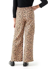 Girls 7-16 Printed Wide Leg Cargo Pants