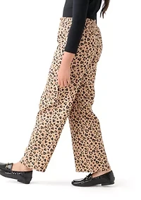 Girls 7-16 Printed Wide Leg Cargo Pants