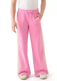 Girls 7-16 Wide Leg Fleece Pants