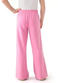 Girls 7-16 Wide Leg Fleece Pants