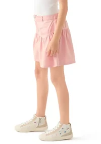 Girls 7-16 Washed Woven Denim Skirt