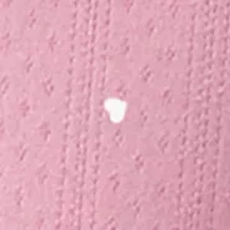 Girls 7-16 Pointelle Polo Shirt with Pearl Trim