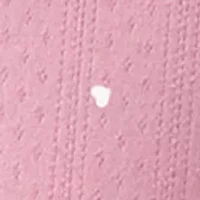 Girls 7-16 Pointelle Polo Shirt with Pearl Trim
