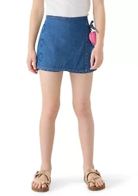 Girls 7-16 Heart Wrap Skort
