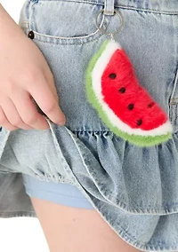 Girls 7-16 Washed Denim Ruffle Skort