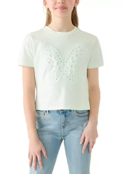Girls 7-16 Butterfly Applique T-Shirt
