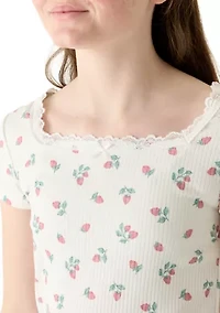 Girls 7-16 Square Neck Baby T-Shirt