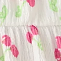 Girls 7-16 Cherry Gauze Top
