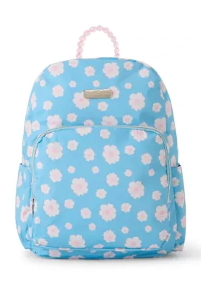 Daisy Print Backpack with Jewel Top Handle