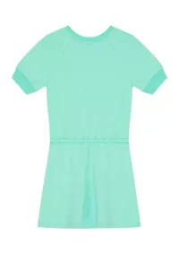 Girls 4-6x Short Cap Sleeve Groovy Embroidered Dress