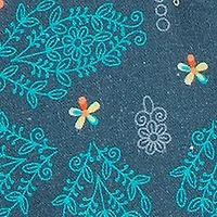 Girls 7-16 Short Flutter Sleeve Floral Gauze Dress with Lace