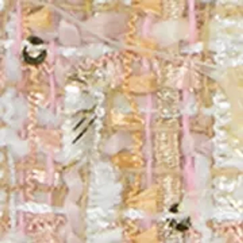 Girls Pink Tweed Purse with Pearl Handle