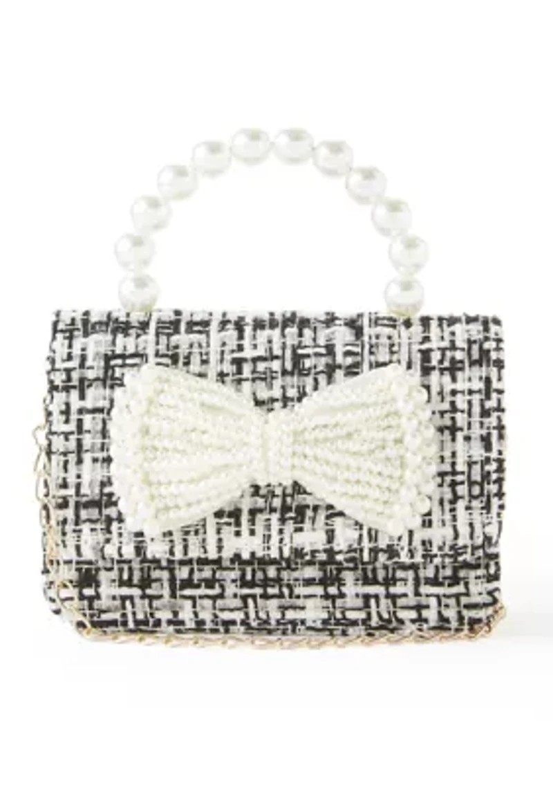 Tweed Back with Pearl Bow and Handle