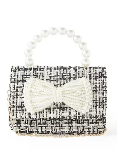 Tweed Back with Pearl Bow and Handle