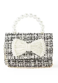 Tweed Back with Pearl Bow and Handle