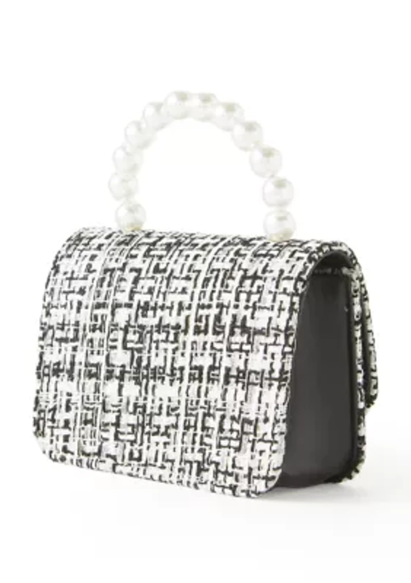 Tweed Back with Pearl Bow and Handle