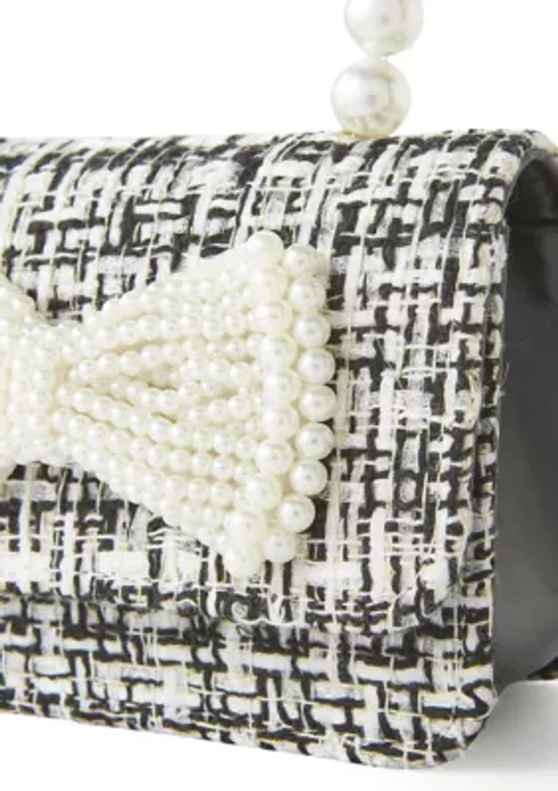 Tweed Back with Pearl Bow and Handle