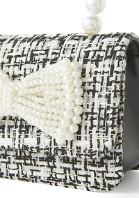 Tweed Back with Pearl Bow and Handle