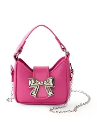 Pink with Silver Bow Bag