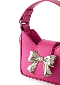 Pink with Silver Bow Bag