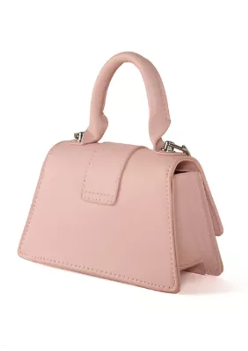 Girls Solid Pink Purse with Handle