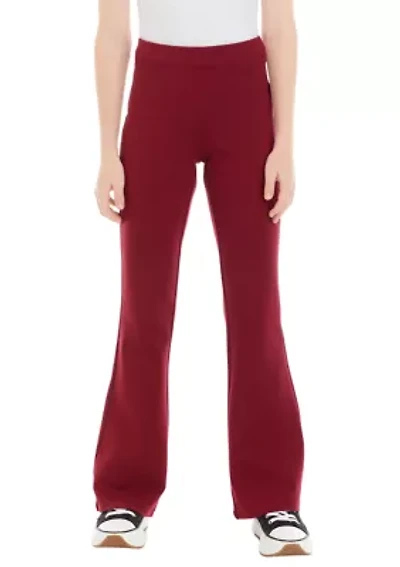 Girls 7-16 Pull On Flare Ponte Pants