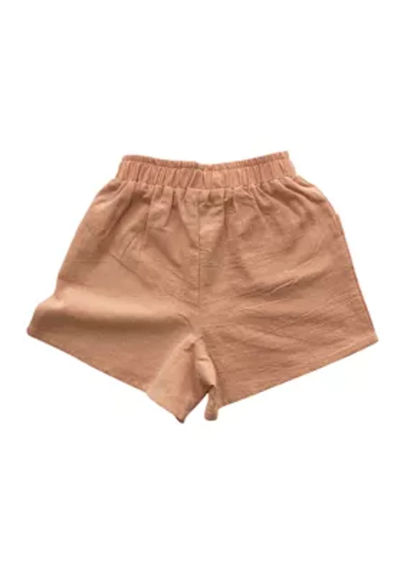 Girls 2-6x Drawstring Cotton Shorts