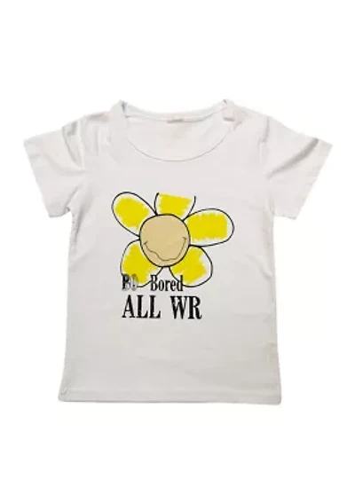 Girls 2-6x Short Sleeve Sunflower Shirt