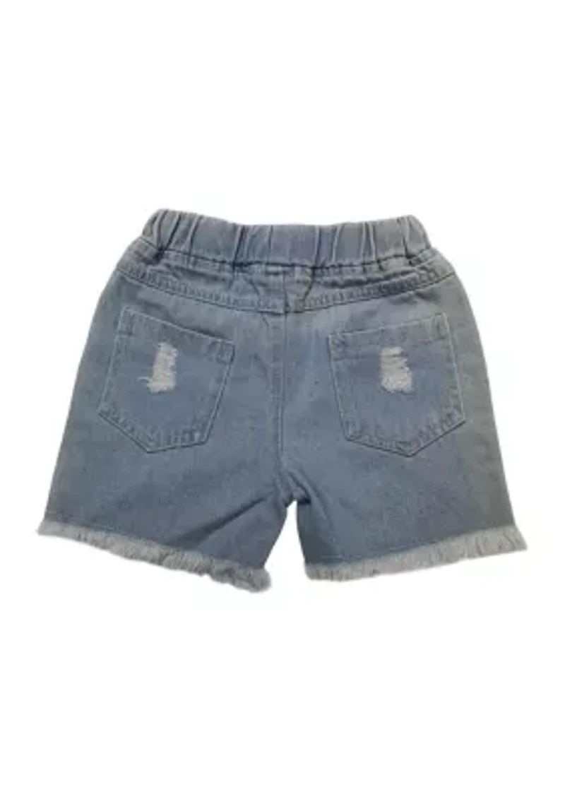 Girls 2-6x Sunflower Denim Shorts