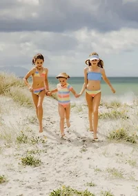 Good Vibes Triangle Shirred Bikini