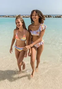 Good Vibes Triangle Shirred Bikini