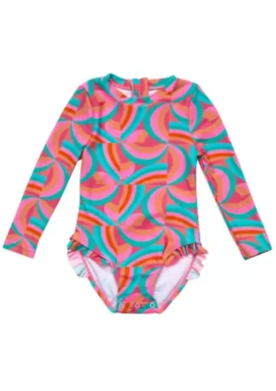 Geo Melon Sustainable LS Surf Suit