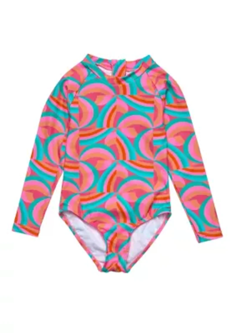 Geo Melon Sustainable LS Surf Suit
