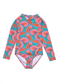 Geo Melon Sustainable LS Surf Suit