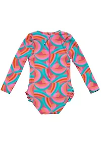 Geo Melon Sustainable LS Surf Suit