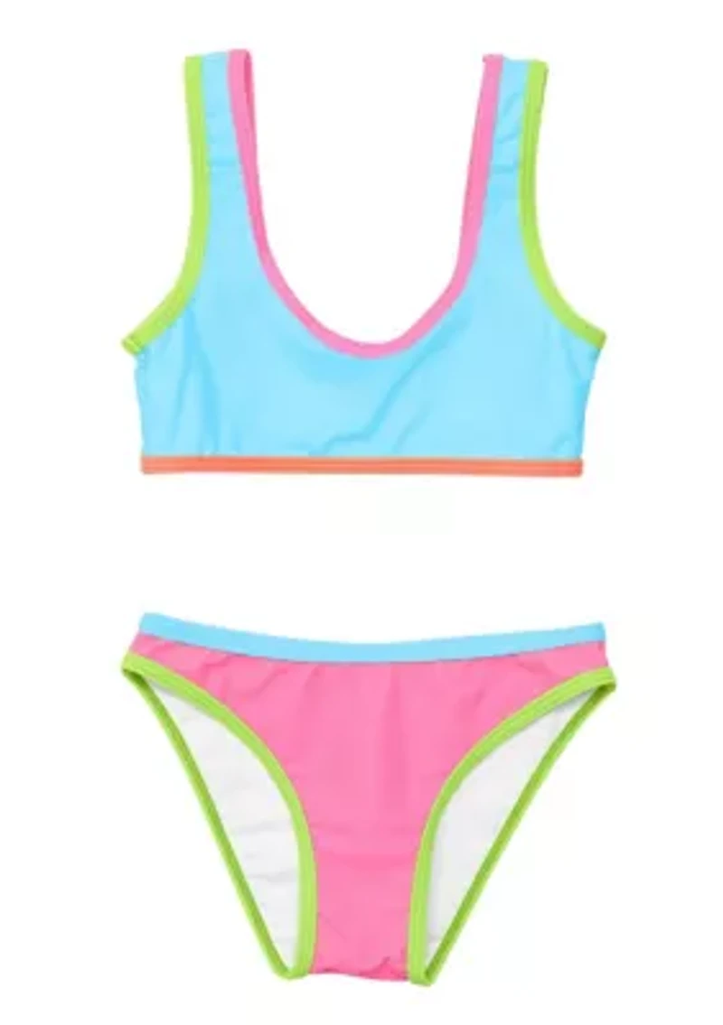 Candy Colorblock Crop Bikini