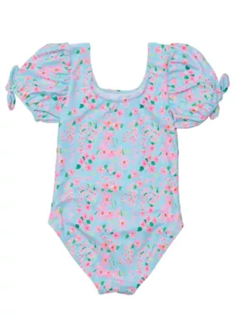 Daisy Chain Puff Sleeve Surf Suit