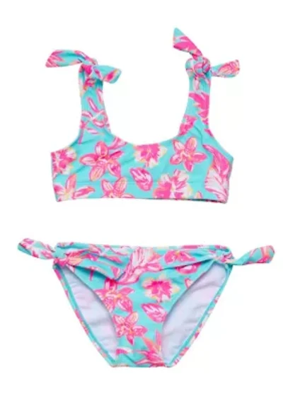 Snapper Rock Tropical Glow Recycled Crop Bikini