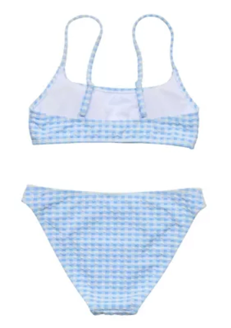 Snapper Rock Seaside Gingham Teen Crop Bikini